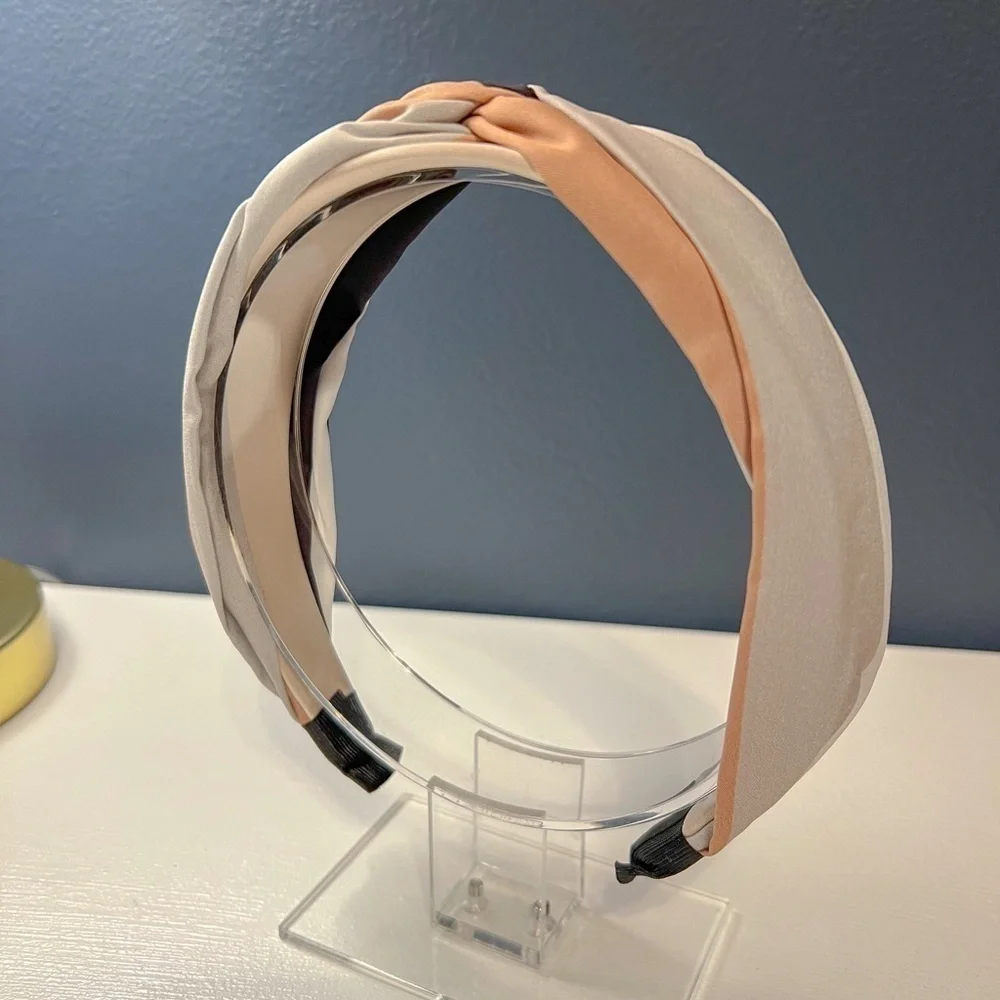 Wide Stripped Cross Headband
